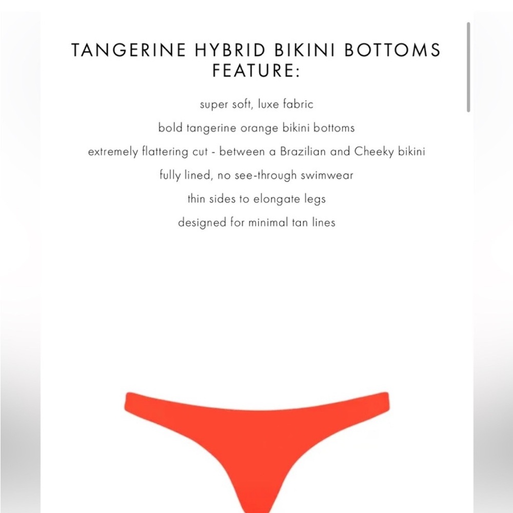 NWT Ark Swimwear Orange/Tangerine Bikini Top & Bottom M - Picture 11 of 11